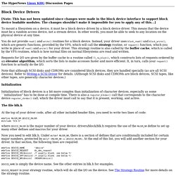 Block Device Drivers