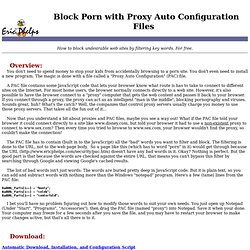 Block Porn with Proxy Auto Configuration Files