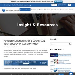 Potential Benefits of Blockchain Technology in Accountancy