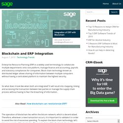 Blockchain and ERP Integration