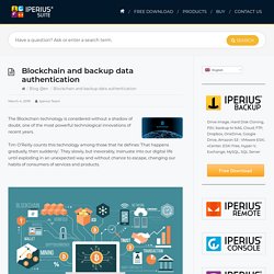 Blockchain et authentification des données de sauvegarde