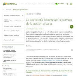 Blockchain 4 Cities: la Gestión Urbana del futuro