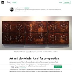 Art and the blockchain: A call for co-operation – CodexProtocol