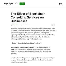 The Effect of Blockchain Consulting Services on Businesses