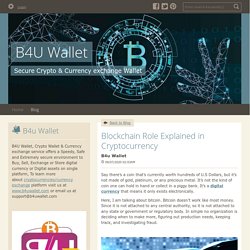 Blockchain Role Explained in Cryptocurrency - B4U Wallet