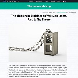 The Blockchain Explained to Web Developers, Part 1: The Theory