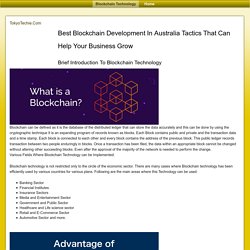 Best Blockchain Development In Australia Tactics That Can Help Your Business Grow