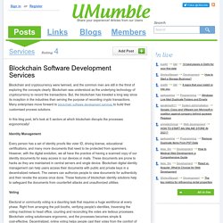 Blockchain Software Development Services - Services