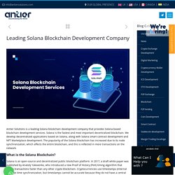 Hire Solana Blockchain Development Company - Antier Solutions