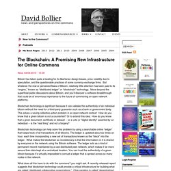 The Blockchain: A Promising New Infrastructure for Online Commons