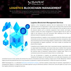 Logistics Blockchain Management Services