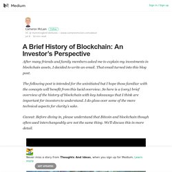 A Brief History of Blockchain: An Investor’s Perspective