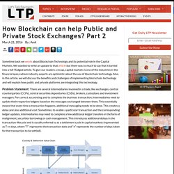 How Blockchain can help Public and Private Stock Exchanges? Part 2