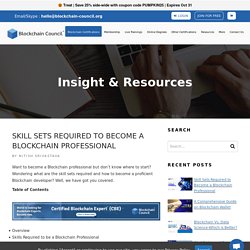 Skill Sets Required to Become a Blockchain Professional -