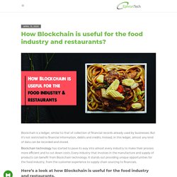 How Blockchain is useful for the food industry and restaurants?