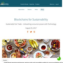 Blockchains for Sustainability
