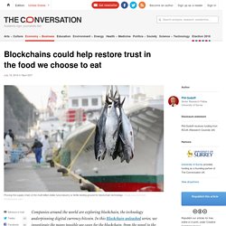 Blockchains could help restore trust in the food we choose to eat