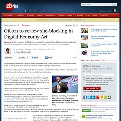 Ofcom to review site-blocking in Digital Economy Act