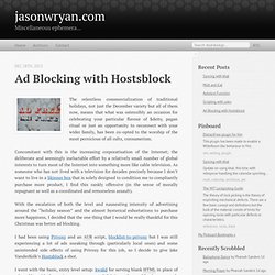 Ad Blocking with Hostsblock - jasonwryan.com