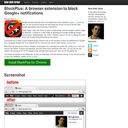 A browser app block Google+ notifications