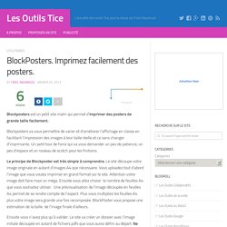 BlockPosters. Imprimez facilement des posters