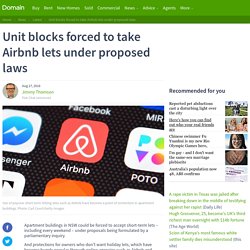 Unit blocks forced to take Airbnb lets under proposed laws