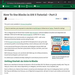 How To Use Blocks in iOS 5 Tutorial - Part 2