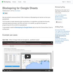 Blockspring for Google Sheets – Blockspring