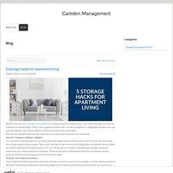Guidelines of apartment management service - Camden Management
