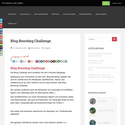 Blog Boosting Challenge