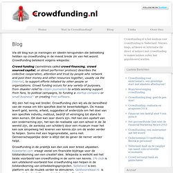 Blog - Crowdfunding.nl
