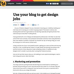 Use your blog to get design jobs