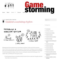 Blog - Gamestorming