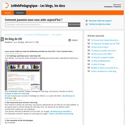 Un blog de CDI : LeWebPedagogique - Les blogs, les docs