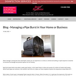 Blog - Managing a Pipe Burst in Your Home or Business