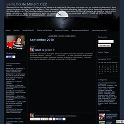 Le BLOG de Misterdi CE2: septembre 2010