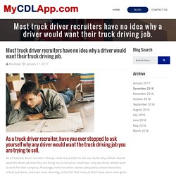 Application for Truck Drivers