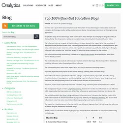 Top 100 Influential Education Blogs
