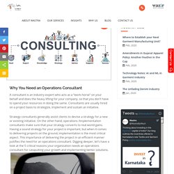 Blog - Why you need an Operations Consultant