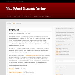 New School Economic Review » Blog with us