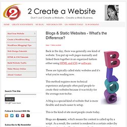 Blog or Static Website? Which one?