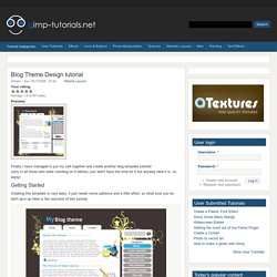 Blog Theme Design tutorial