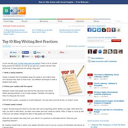 Top 10 Blog Writing Best Practices