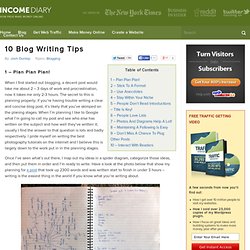 10 Blog Writing Tips