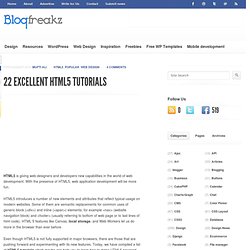 22 Excellent HTML5 Tutorials