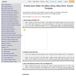 Embed Jssor Slider into Blogger Post Page - Jssor Slider Development Kit for web developer, web development, website developer, website development, website design, web design, website, web page