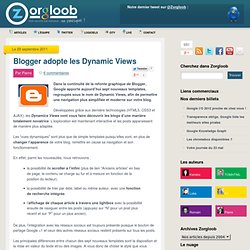 Blogger adopte les Dynamic Views