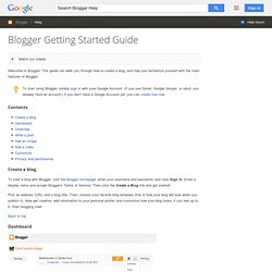 Getting Started Guide - Blogger Help