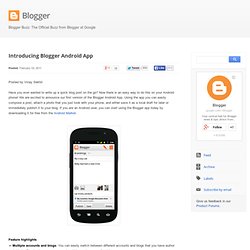 Introducing Blogger Android App