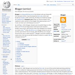 Blogger - Wikipedia en